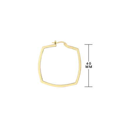 Pave Squared Hoop Earrings gold-tone metal by Lauren G Adams on Tampa Home & Garden Store