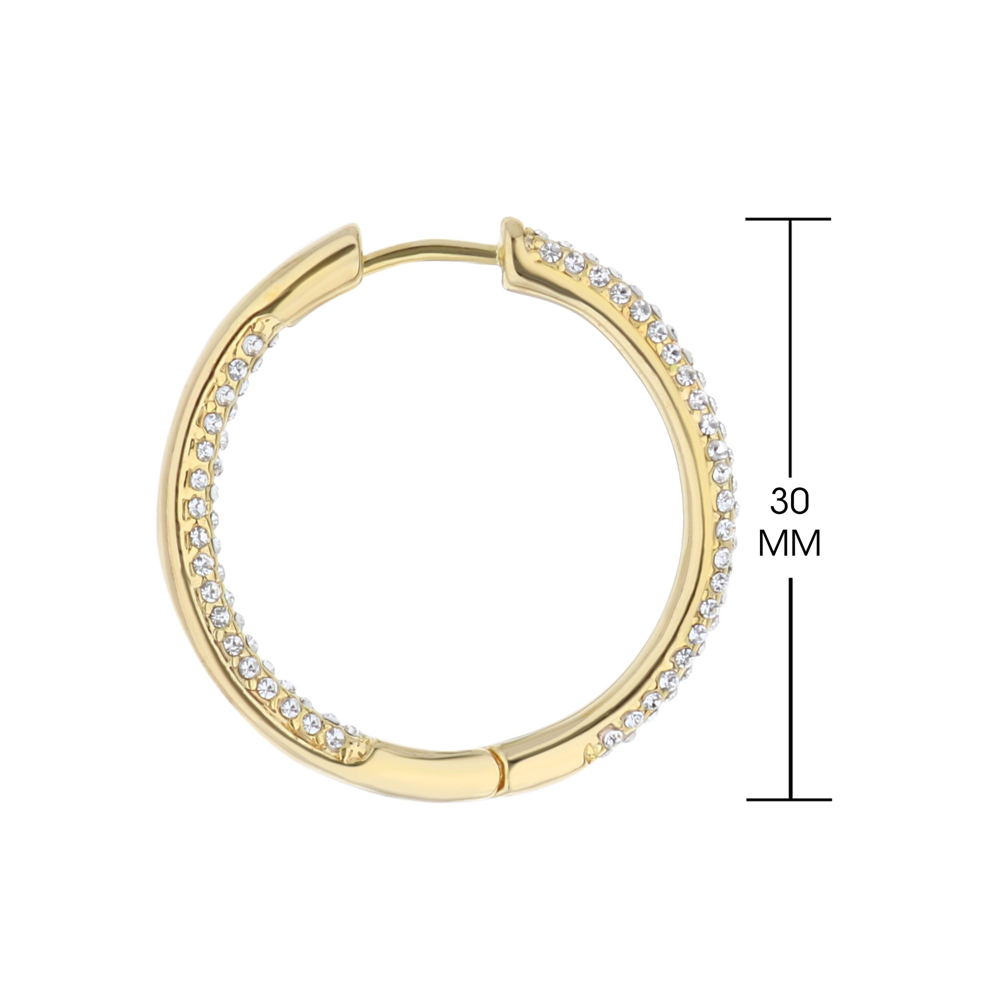 Pave hoop earrings in yellow gold with pave diamonds by Lauren G Adams on Tampa Home & Garden Store