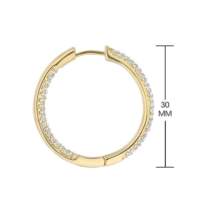 Pave hoop earrings in yellow gold with pave diamonds by Lauren G Adams on Tampa Home & Garden Store
