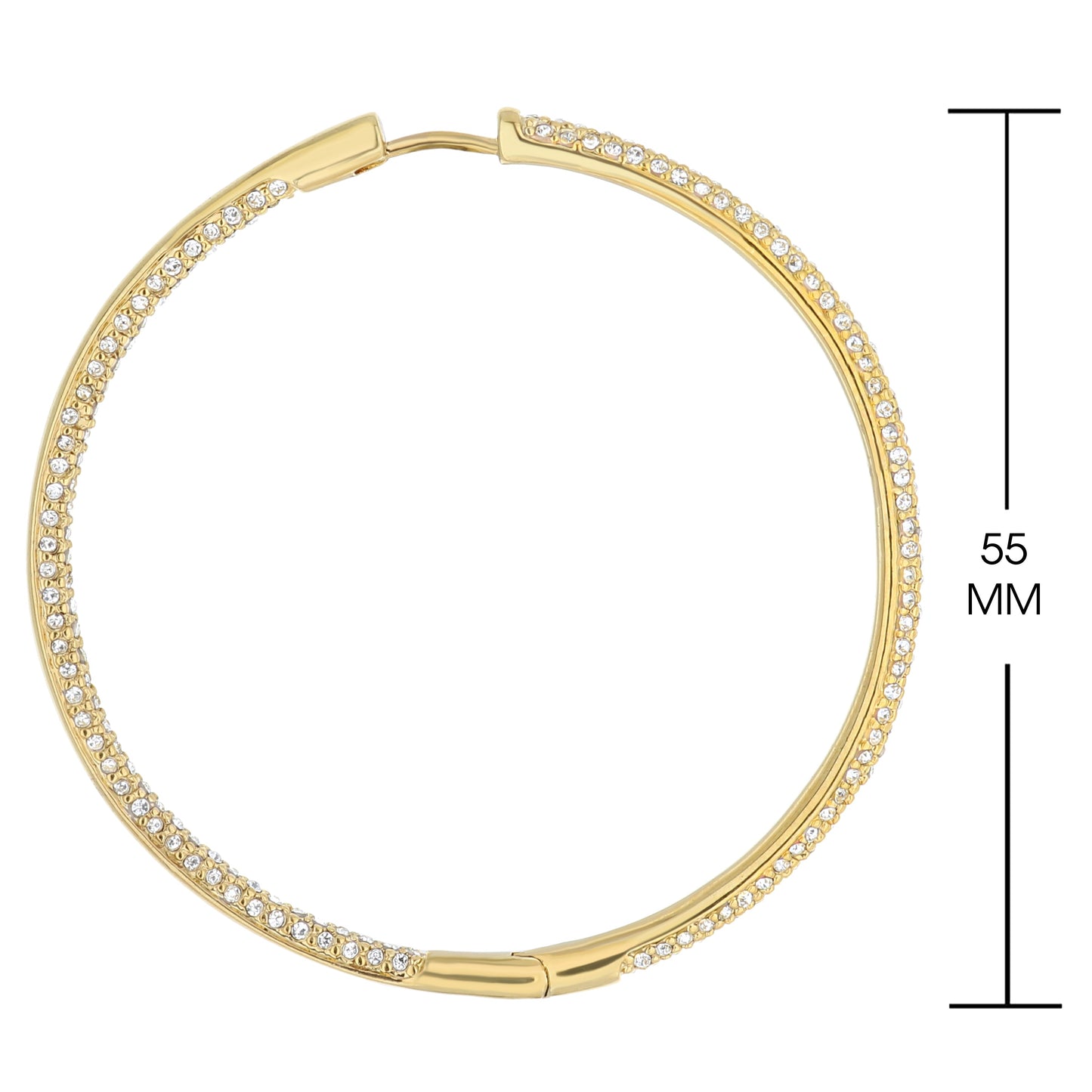 Pave hoop earrings yellow gold with diamond pavé by Lauren G Adams on Tampa Home & Garden Store