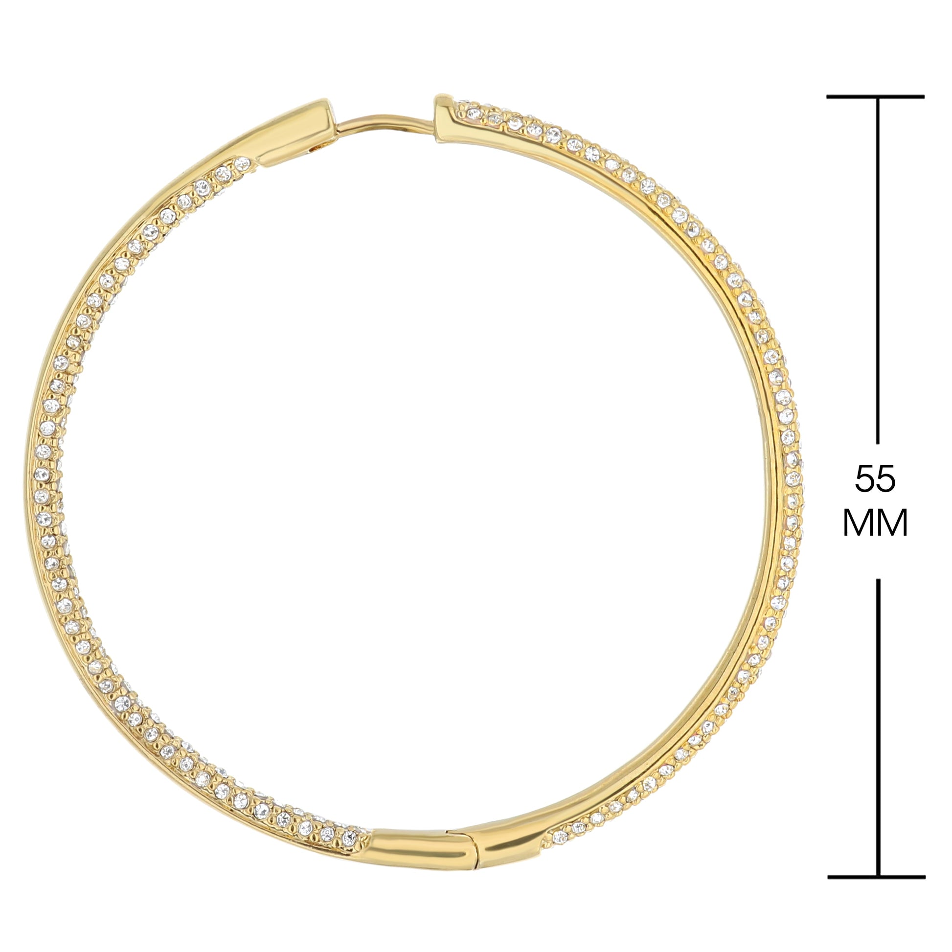 Pave hoop earrings yellow gold with diamond pavé by Lauren G Adams on Tampa Home & Garden Store