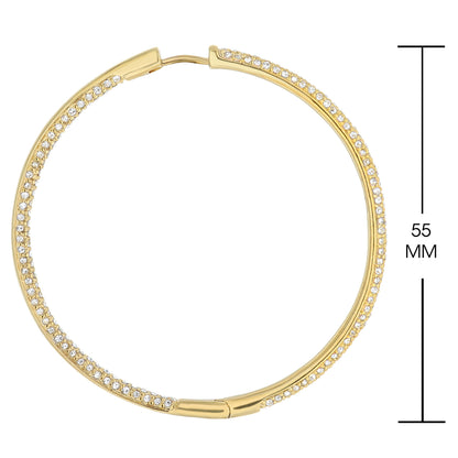 Pave hoop earrings yellow gold with diamond pavé by Lauren G Adams on Tampa Home & Garden Store