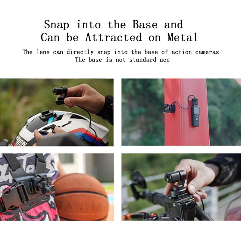 Pocket2S pocket gimbal with magnetic mount shown on helmet pole backpack and bike handlebar on Tampa Home & Garden Store