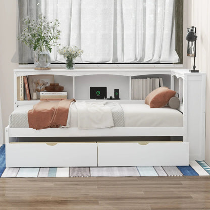 Daybed with Storage Drawers and USB Ports