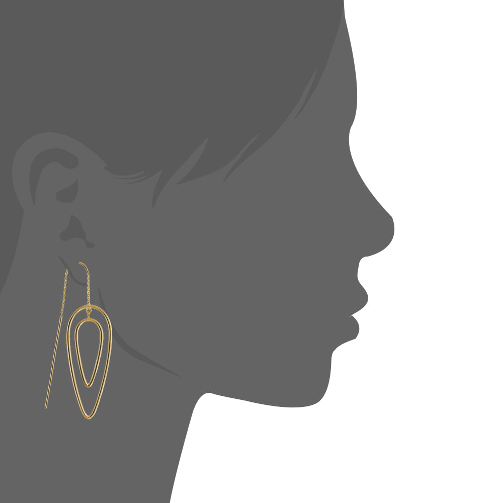 Socialite Earrings Open Teardrop Threader gold tone teardrop earrings by Lauren G Adams on Tampa Home & Garden Store