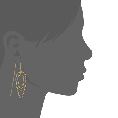 Socialite Earrings Open Teardrop Threader gold tone teardrop earrings by Lauren G Adams on Tampa Home & Garden Store