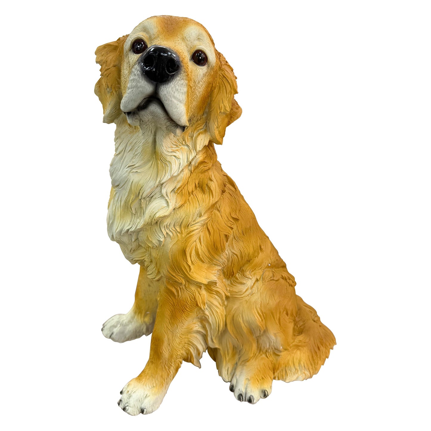 Golden Retriever garden statue by HouseOfZazla in tan and cream fur on Tampa Home & Garden Store