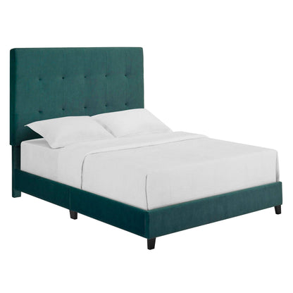 Tufted and Upholstered Platform Bed Frame