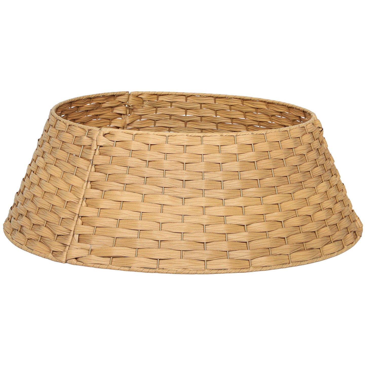 Natural woven straw hat with wide brim and textured basket weave on Tampa Home & Garden Store