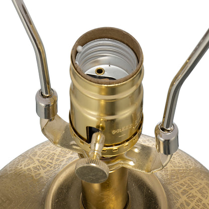 Table lamp socket assembly in gold with curved harp arms and adjustment knob on Tampa Home & Garden Store