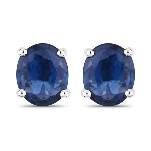 Pair of blue sapphire stud earrings, 0.68ct total, set in 14K white gold, by Bids.com on Tampa Home & Garden Store