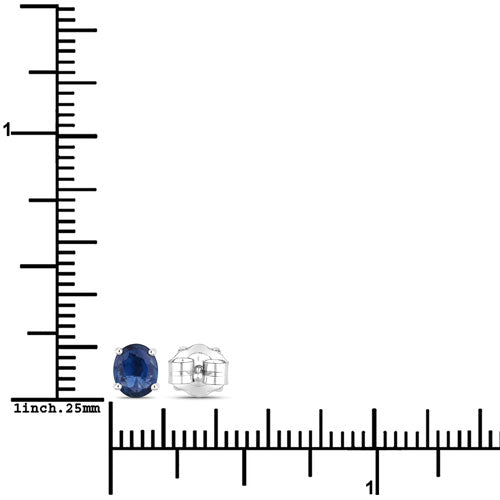 0.68ct Blue Sapphire 14K White Gold Earrings by Bids.com, sapphire stud pair with push backs on Tampa Home & Garden Store