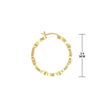 Pave Hoop Earrings by Lauren G Adams, gold-tone pavé links, 29 mm on Tampa Home & Garden Store