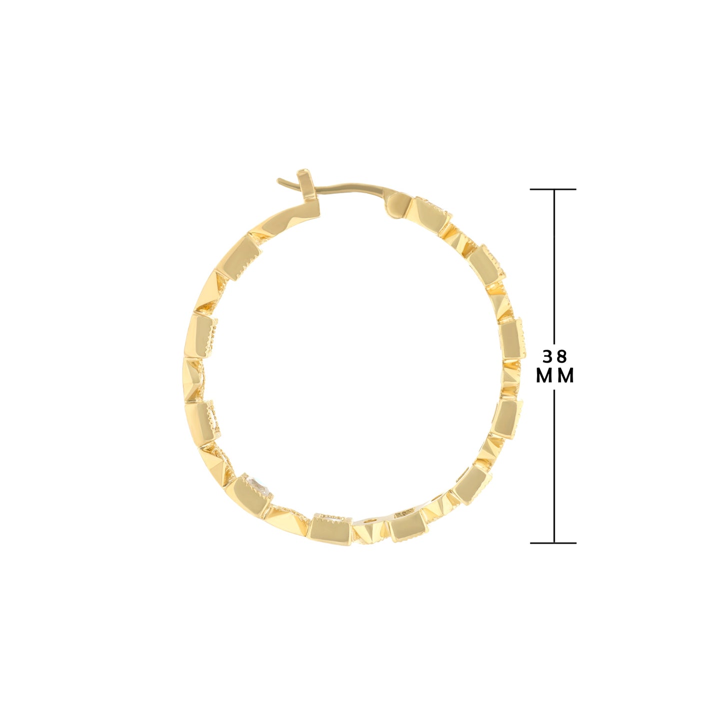 Pave hoop earrings gold-tone by Lauren G Adams on Tampa Home & Garden Store