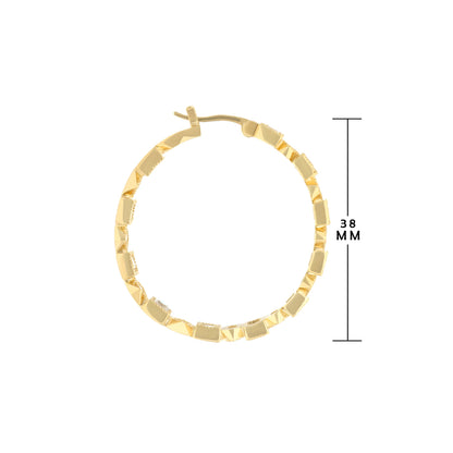 Pave hoop earrings gold-tone by Lauren G Adams on Tampa Home & Garden Store