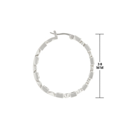 Pave hoop earring by Lauren G Adams, silver-tone metal on Tampa Home & Garden Store