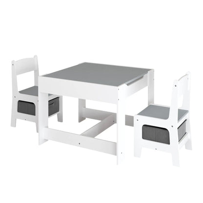 Kids Table and Chair Set 3 in 1 with Storage