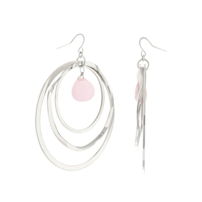 Fish Hook Earrings - pair with silver hoops and pink teardrop beads by Lauren G Adams on Tampa Home & Garden Store