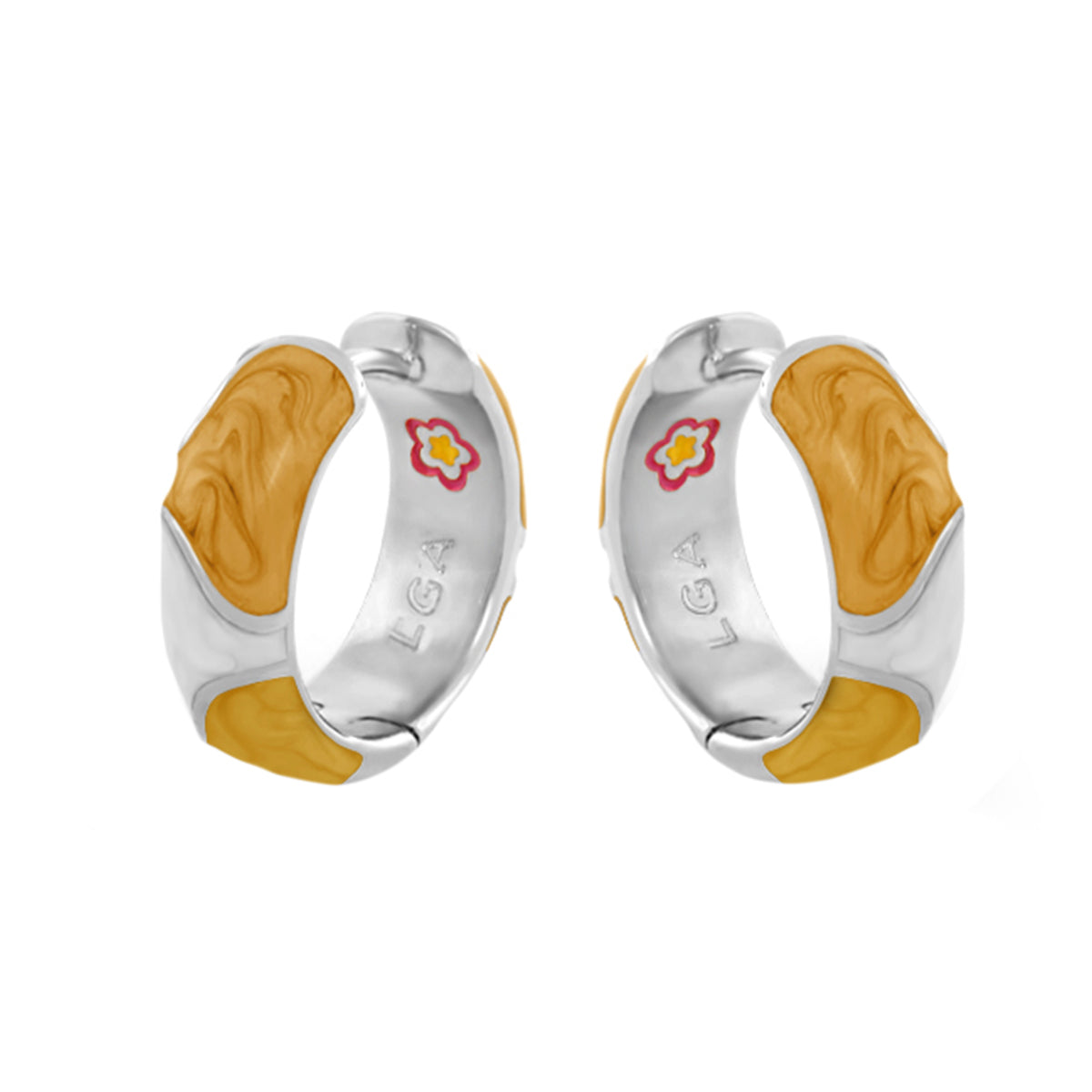 Earth Wind and Pave Earrings pair in silver with yellow resin accents by Lauren G Adams on Tampa Home & Garden Store