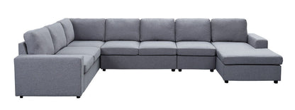 Hayden 7-seat reversible modular sectional sofa chaise in gray, HouseOfZazla on Tampa Home & Garden Store