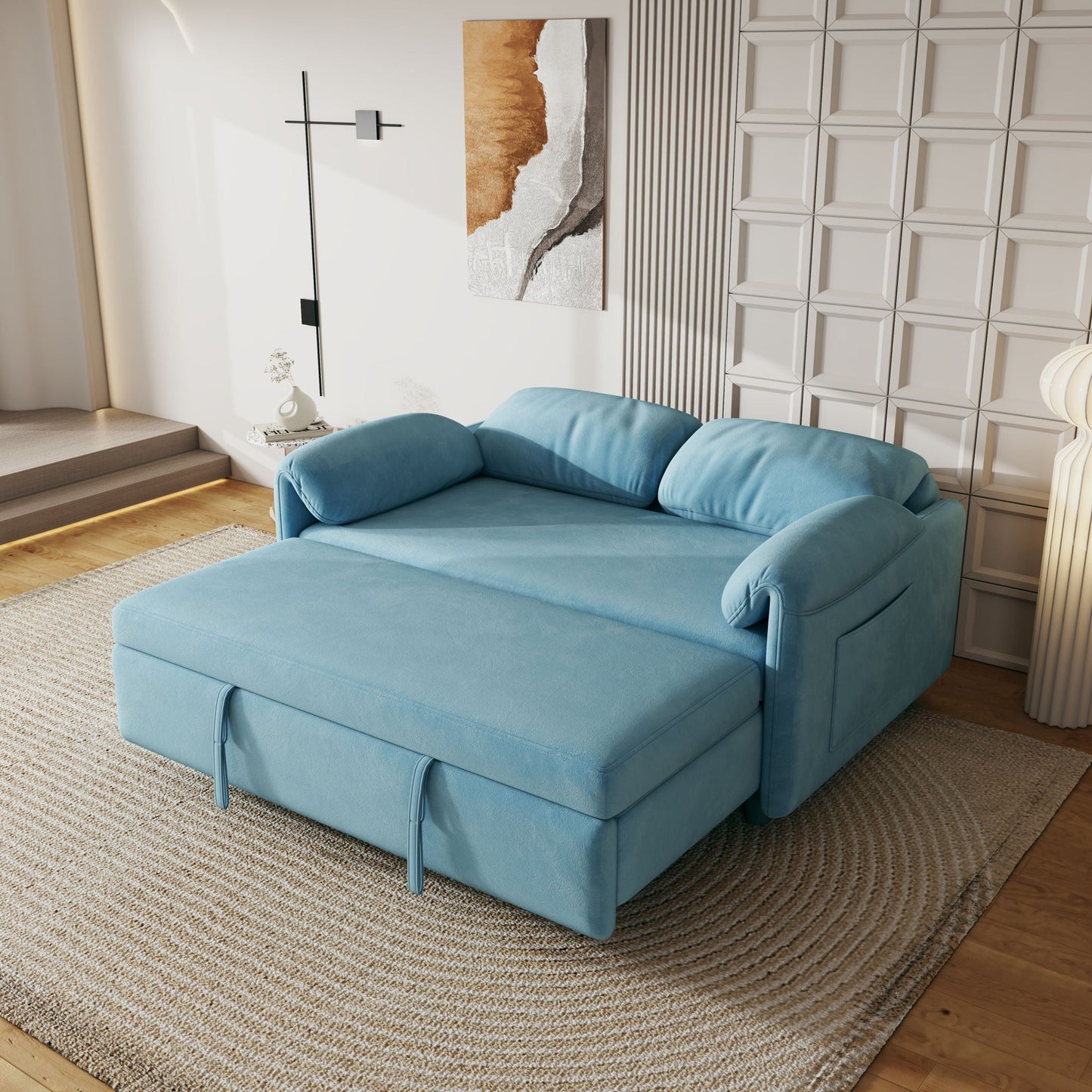 Dual Purpose Sofa and Retractable Queen Bed