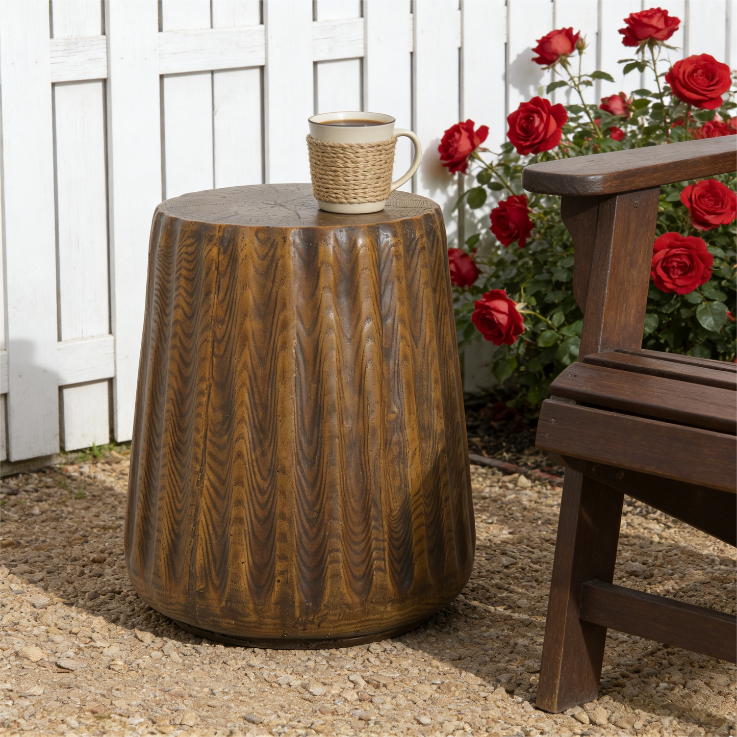Rustic Tree Stump Outdoor and Indoor Table
