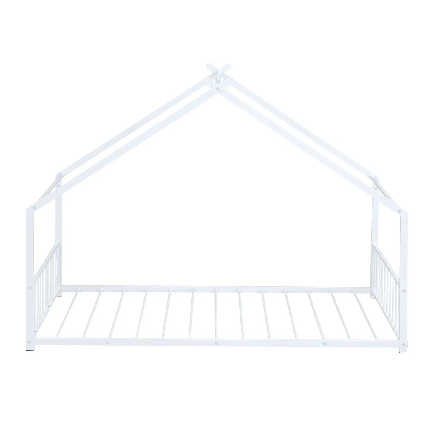 Metal house bed canopy frame with white finish by Unique Piece Furniture on Tampa Home & Garden Store