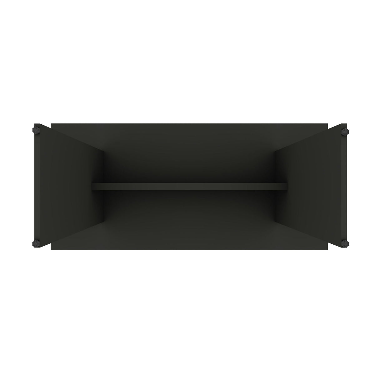 Nomad Dining Table base in dark charcoal with exposed corner bolts, interior view on Tampa Home & Garden Store