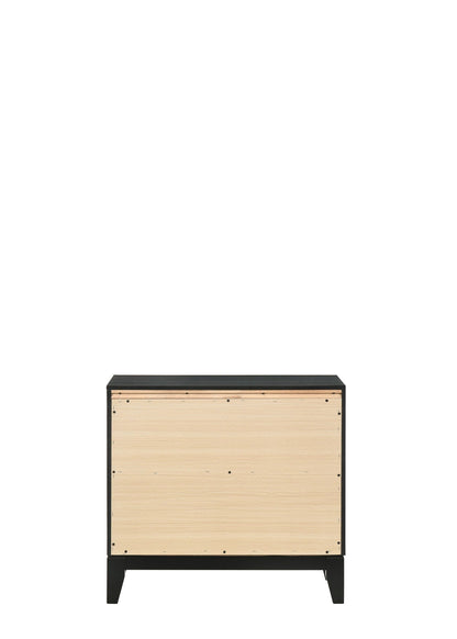 Haiden Weathered Nightstand with Silver Trim