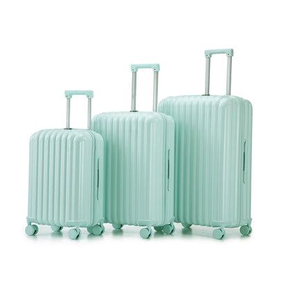 3-piece mint green spinner luggage set by HouseOfZazla with telescoping handles on Tampa Home & Garden Store