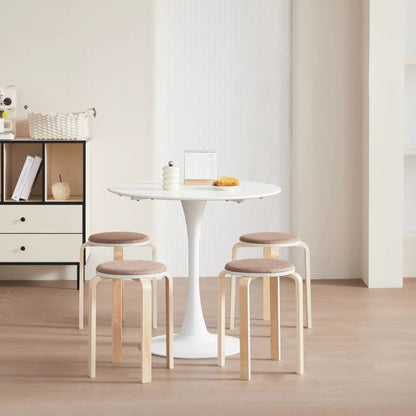 Stackable Round Backless Stools Set Of Four