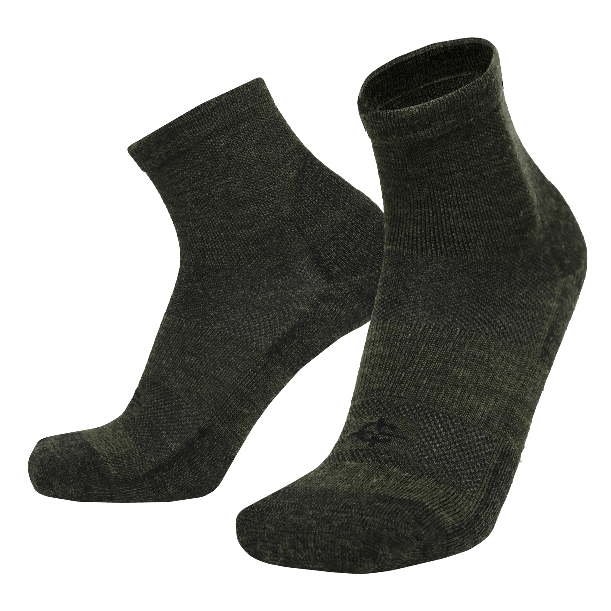 Wool BEAST Mini-Crew Socks by Covert Threads, olive green tactical athletic socks, 2-pack on Tampa Home & Garden Store