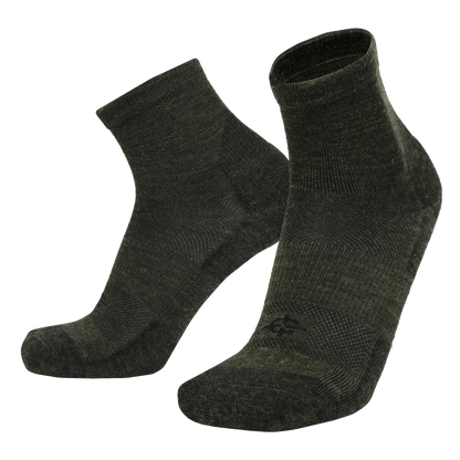 Wool BEAST Mini-Crew Socks by Covert Threads, olive green tactical athletic socks, 2-pack on Tampa Home & Garden Store