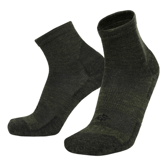 Wool BEAST Mini-Crew Socks by Covert Threads, olive green tactical athletic socks, 2-pack on Tampa Home & Garden Store