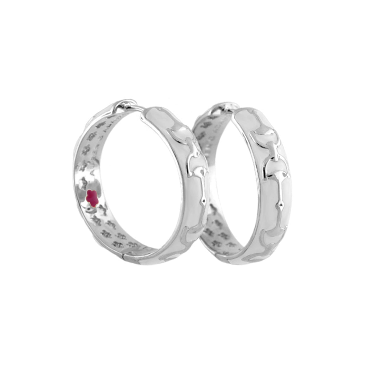 Equestrian Stirrup Earrings, pair with stirrup motif and pink heart accent by Lauren G Adams on Tampa Home & Garden Store