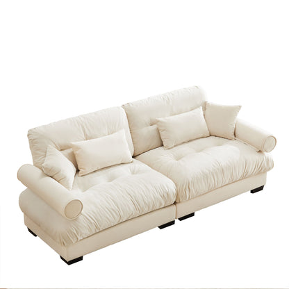 Large Modern Sofa With Cloud Comfort And Pillows
