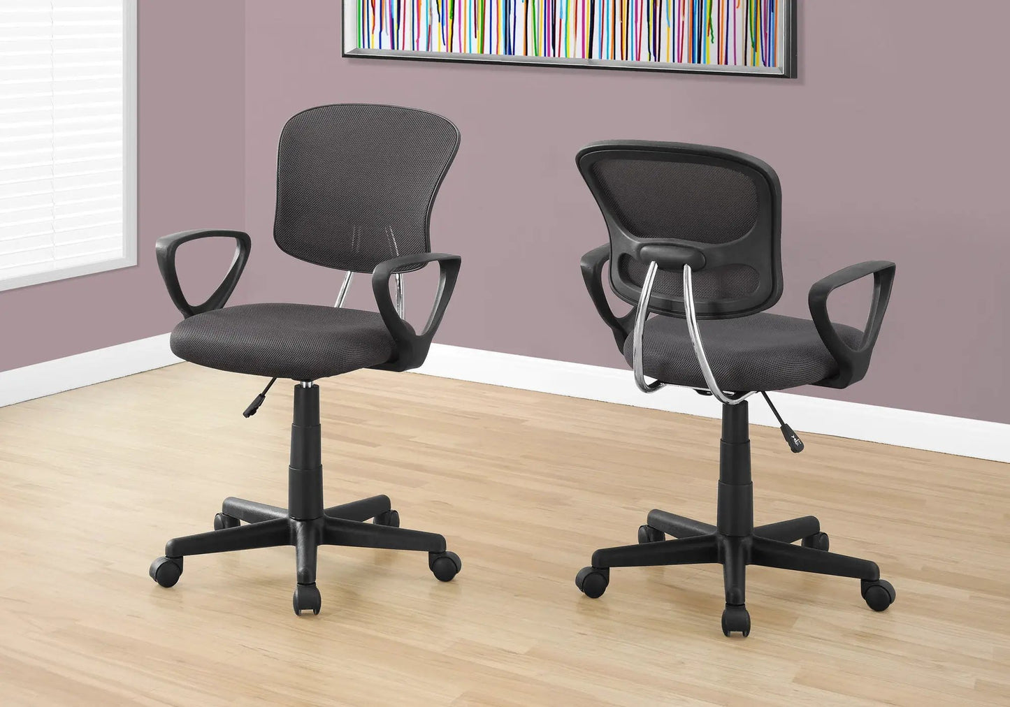 Two office chairs, adjustable height ergonomic swivel with armrests, Unique Piece Furniture on Tampa Home & Garden Store