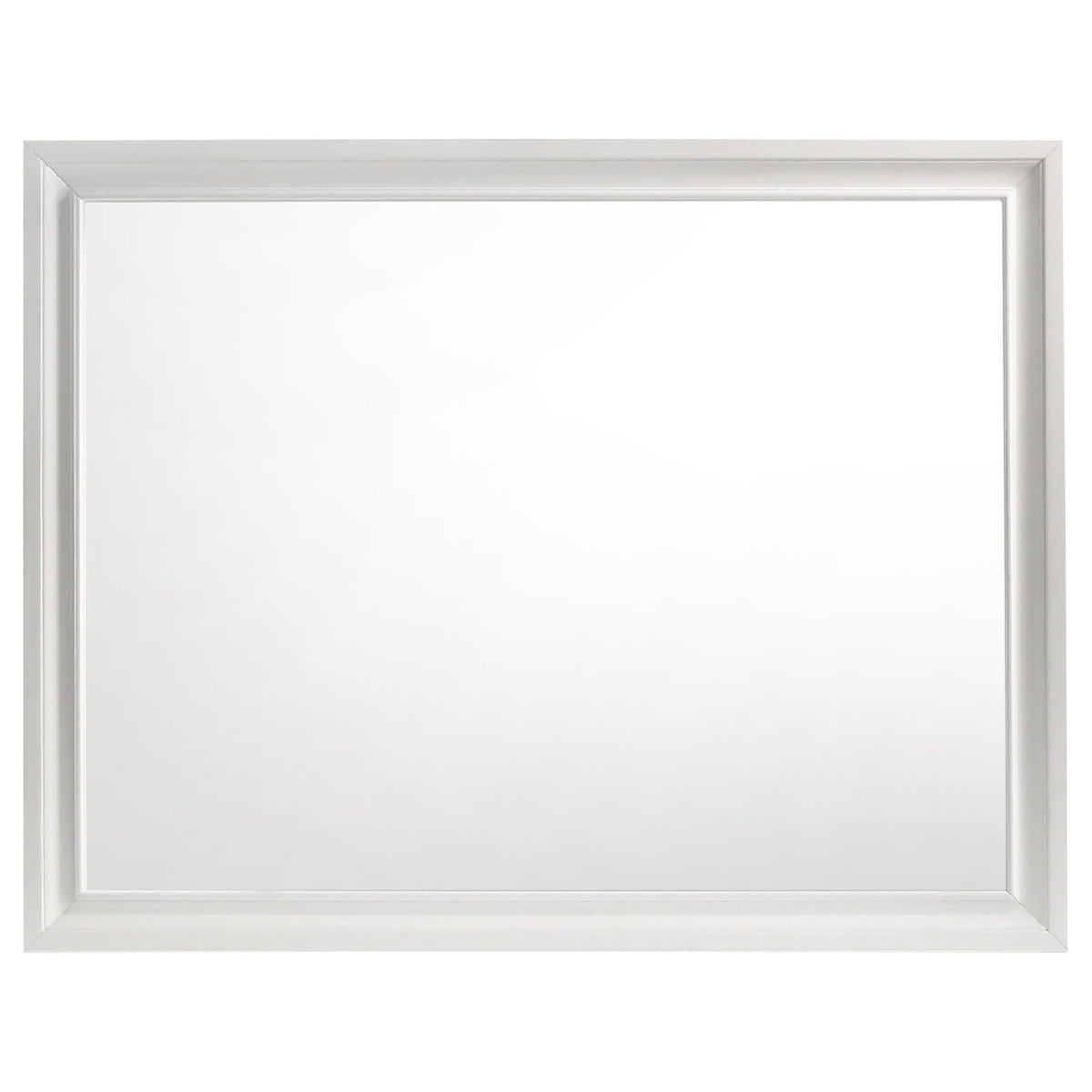 Annie 4 Piece Bedroom Set white-silver framed panel by HouseOfZazla on Tampa Home & Garden Store
