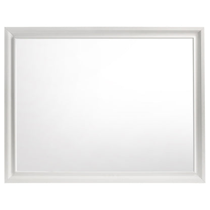 Annie 4 Piece Bedroom Set white-silver framed panel by HouseOfZazla on Tampa Home & Garden Store