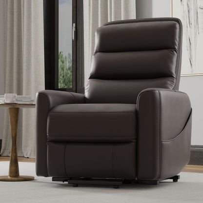 Bentley Power Lift Chair brown leather with USB charging, full recline HouseOfZazla on Tampa Home & Garden Store