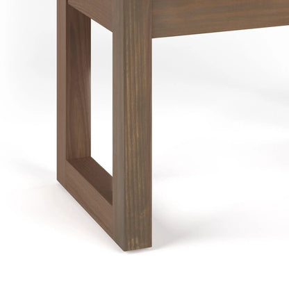 Milltown Upholstered Ottoman Bench With Driftwood