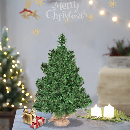 Holiday Season Decor artificial PVC Christmas Tree DirectDeals; green tabletop burlap base on Tampa Home & Garden Store