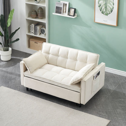 Large 3 In 1 Sofa Bed and Velvet Living Room