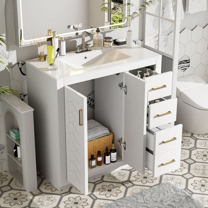 Bathroom Vanity With Sink and Storage Cabinet