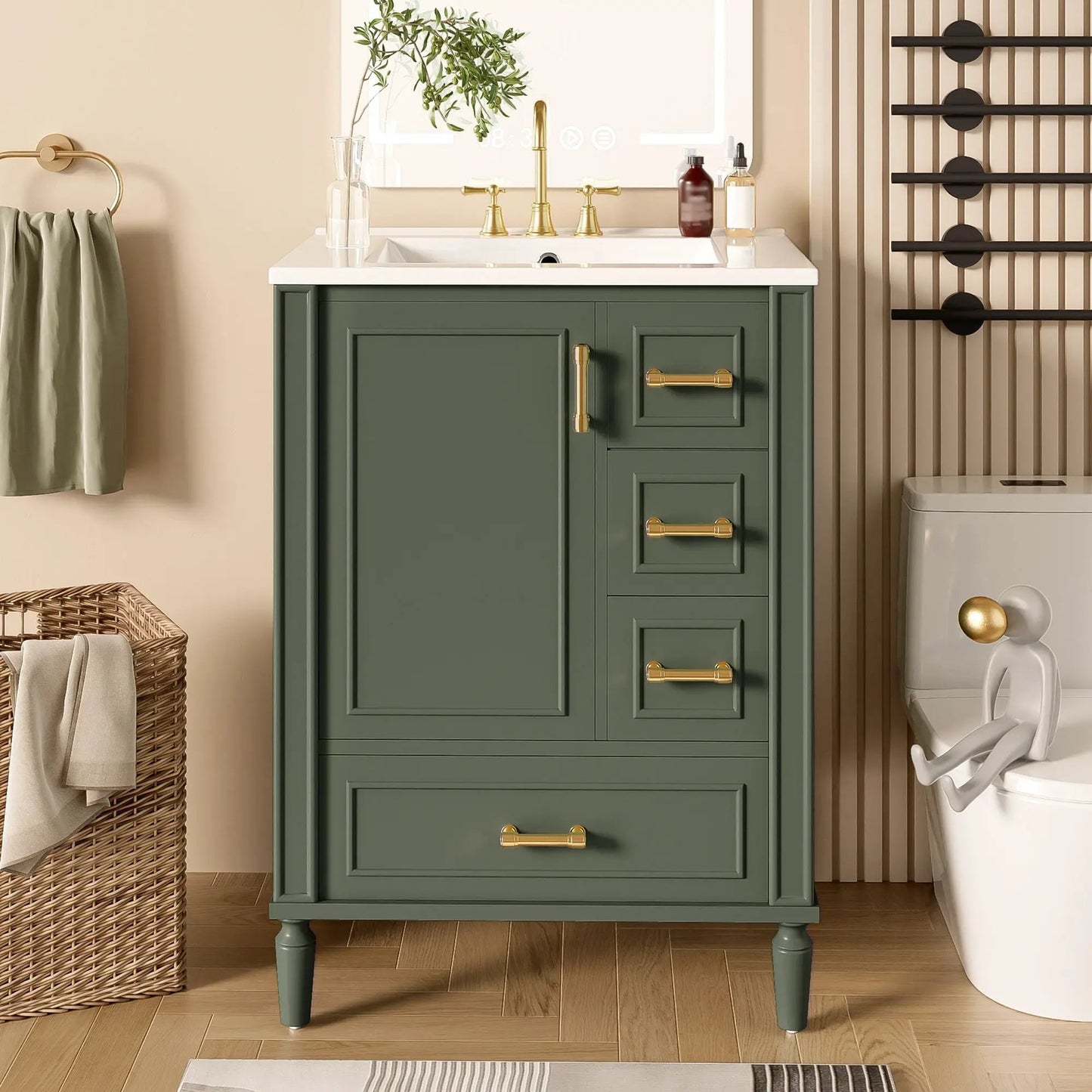 Traditional Bathroom Vanity With Soft Close Doors