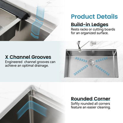 Undermount Stainless Steel Single Kitchen Sink