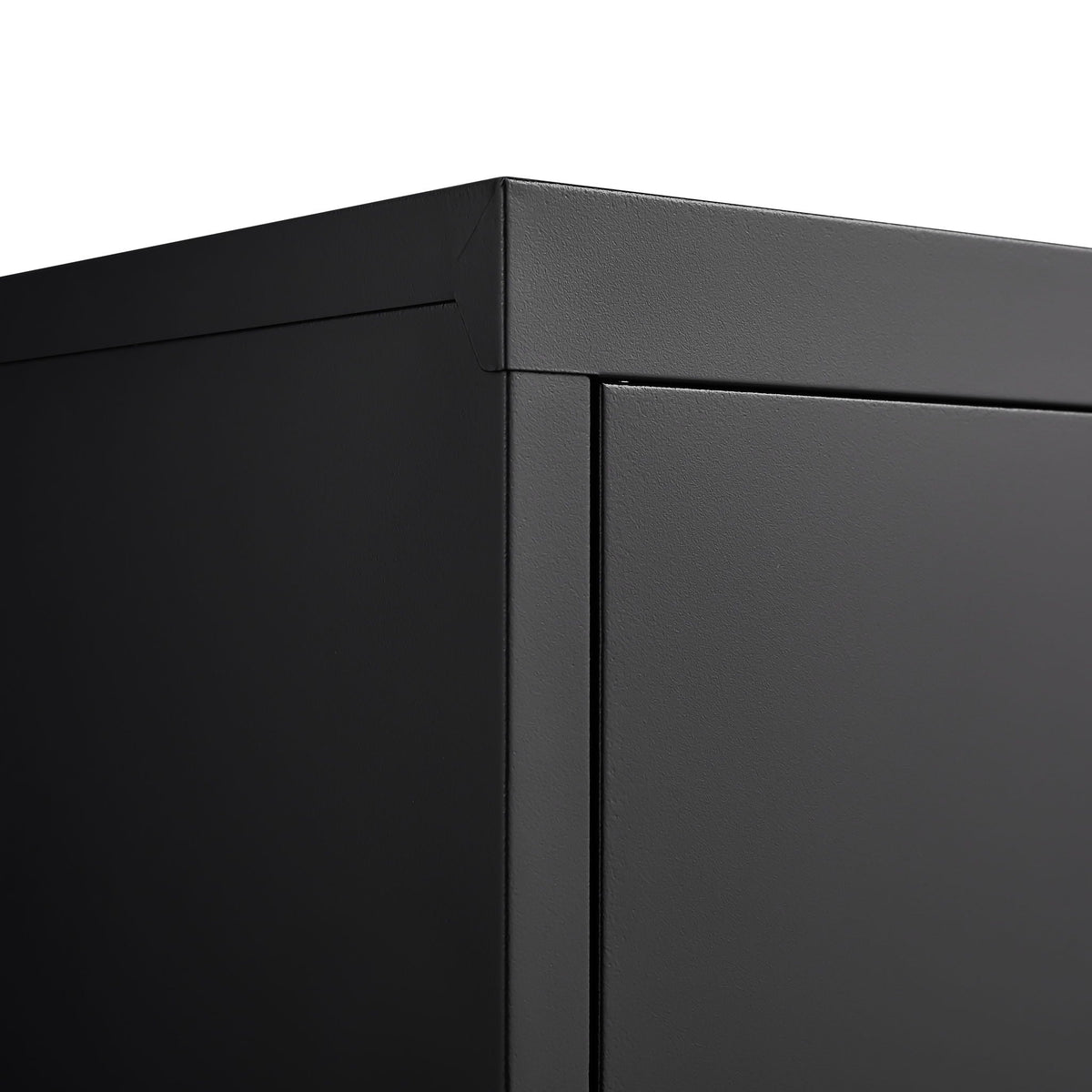 Metal storage cabinet with locking doors and adjustable shelf, black finish on Tampa Home & Garden Store