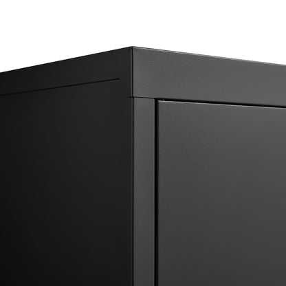 Metal storage cabinet with locking doors and adjustable shelf, black finish on Tampa Home & Garden Store