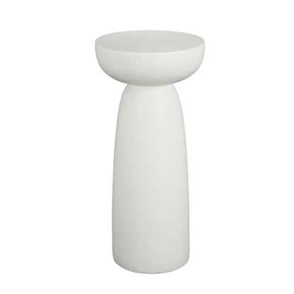 Magnesium Oxide Plant Stand with durable ceramic construction in white on Tampa Home & Garden Store