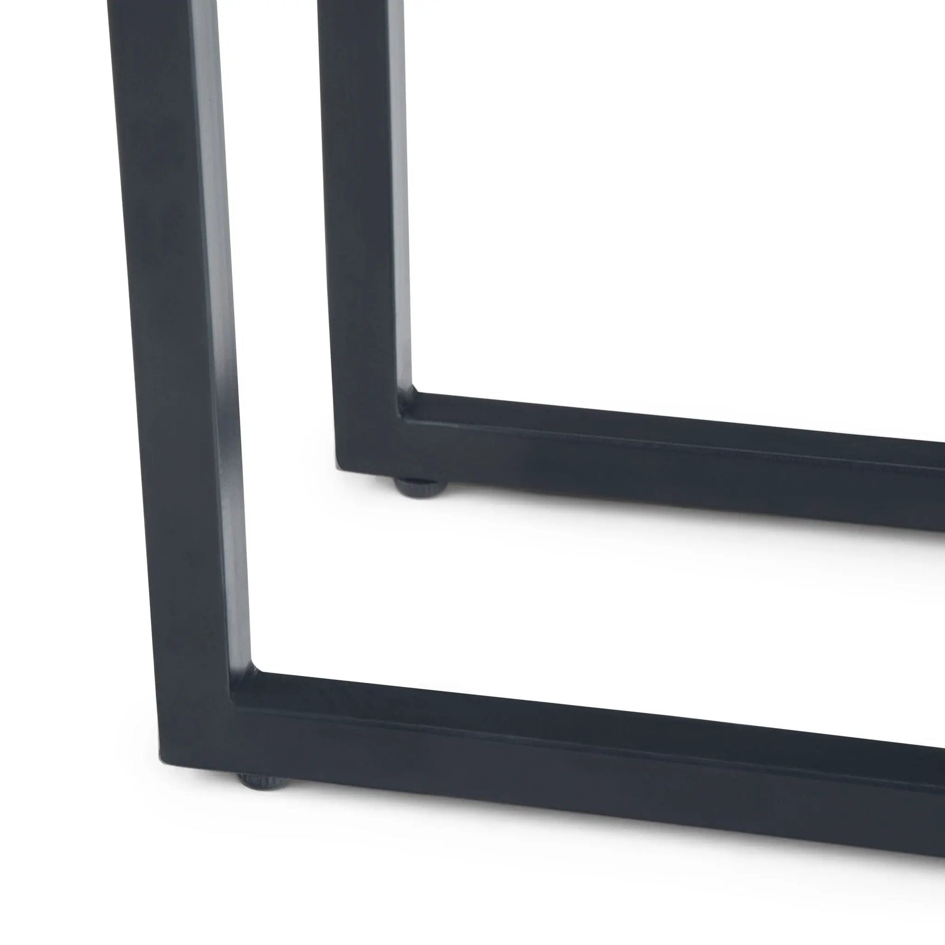 Skyler C Side Handcrafted Table leg frame in black steel by Unique Piece Furniture on Tampa Home & Garden Store